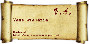Vass Atanázia névjegykártya